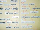 Handwriting comparison chart