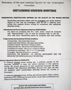 List of rules for obtaining handwriting samples